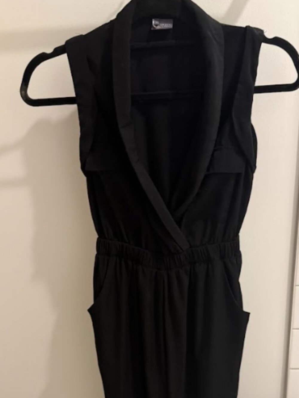 EUC black plunge jumpsuit